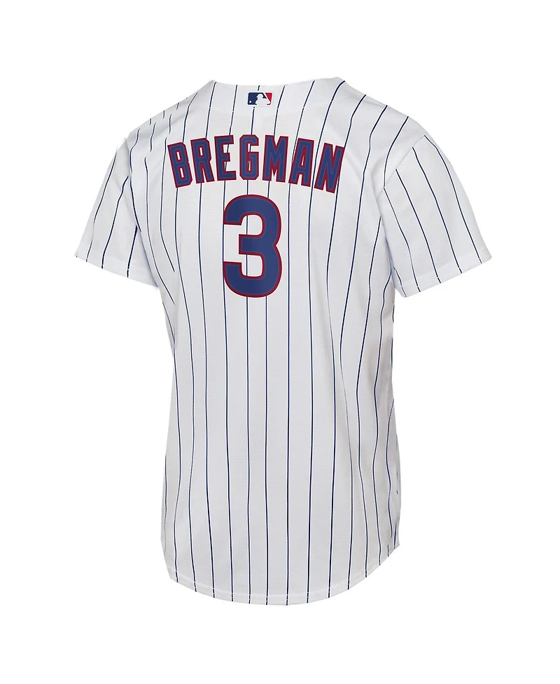 Nike Big Boys and Girls Alex Bregman White Chicago Cubs Home Replica Jersey