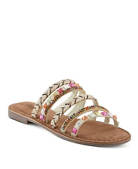 Azura Intoxicate Women's Flat with Multiple Strap Closure