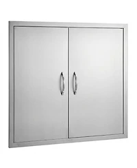 Sugift Double Stainless Steel Bbq Access Door 31W x 31H in for Bbq Island Grilling