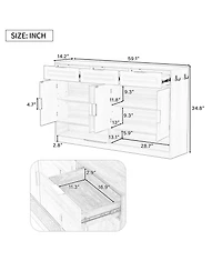 Rainsken Farmhouse Sideboard Buffet Cabinet