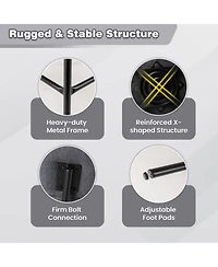 Gouun 29 in Swivel Upholstered Counter Height Bar Stools Set of 2 with Metal Legs