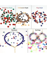 Gnuadz 6000 Clay Beads Bracelet Making Kit Preppy Friendship Polymer Charms Crafts Gifts Ages 6-12 Classic