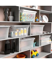 Gnuadz 6-pack 7 Qt Stackable Latch Storage Box with Handle