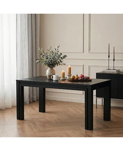 Tribesigns Rectangular Dining Table for 6 People, Farmhouse Kitchen Table, Wooden Dining Table