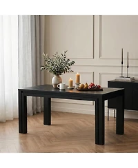 Tribesigns Rectangular Dining Table for 6 People, Farmhouse Kitchen Table, Wooden Dining Table