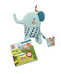 Bababoo and friends Lolo Elephant Hide-and-Seek Book & Plush Set