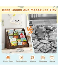 Gouun 5-Tier Front-Facing Kids Bookshelf with Deep Compartments, Montessori Style