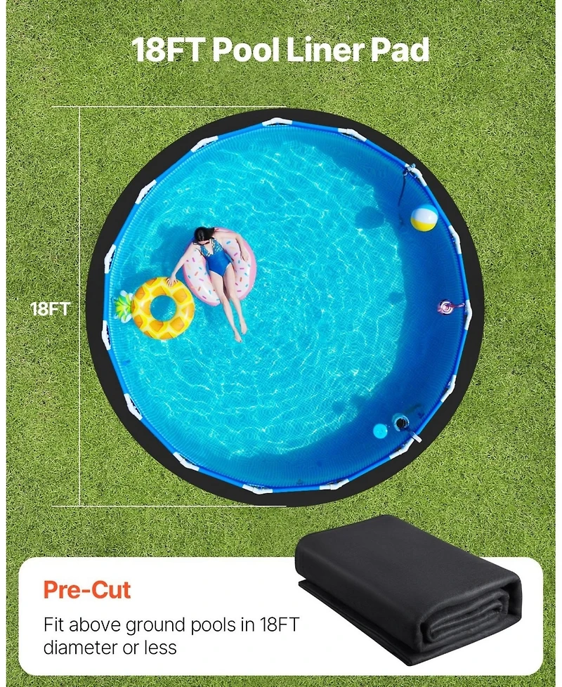 Givimo 18feet Round Pool Liner Pad Puncture Protection for Above Ground Pools