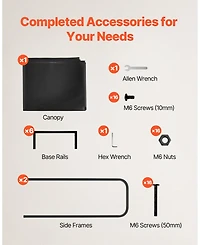 Sugift 4 ft Firewood Rack with Waterproof Cover Outdoor Log Holder 400lb Max Capacity