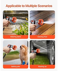 Sugift Retractable Hose Reel 1/2in x 145 ft Wall-Mounted Heavy Duty for Outdoors