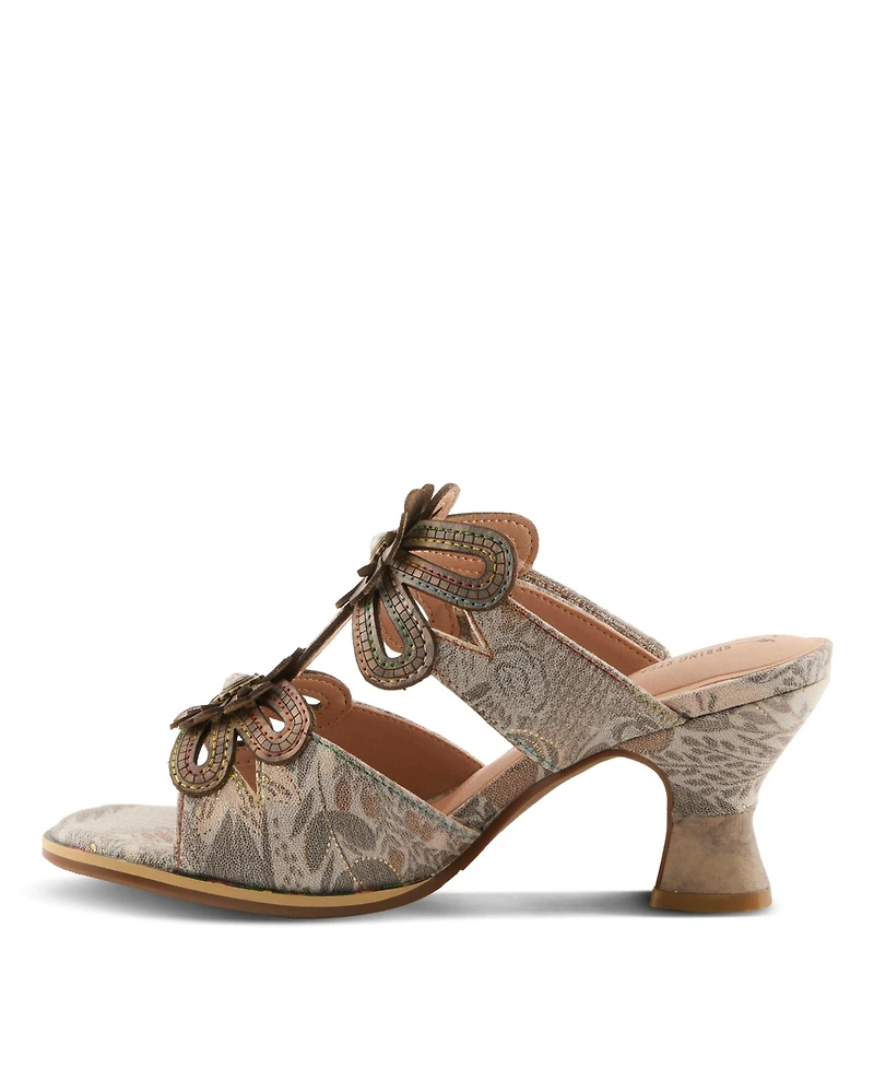 L'Artiste Women's Alania-Garden Slide with Leather Upper