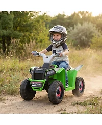 Slickblue Kids 6V Ride On Atv Quad with Trailer, Electric Battery Powered Car