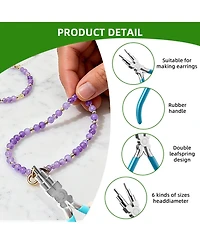 Gnuadz 2pcs Pliers Set Nylon Jaw Bail Plier Beading Looping Wire Diy Crafts