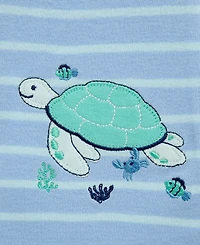 Little Me Baby Boys' Sea life Short-Sleeve and Sleeveless Romper, 2-Pack