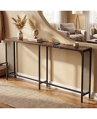 Gouun 71-Inch Narrow Console Table with Power Outlet