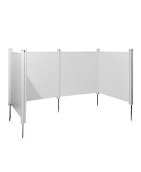 Sugift 4 Panel Outdoor Privacy Screen 50 x 50 in Vinyl Fence for Trash Can and A C