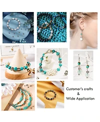 Gnuadz 300pcs 6 Style Tibetan Metal Alloy Spacer Beads Tube Flower Flat Rondelle Bracelet Necklace Earring Jewelry Making