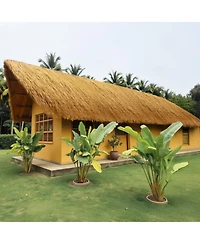 Artificial Thatch Roof 1.3 x 3.9 ft Waterproof Fire-Resistant for Tiki Bars