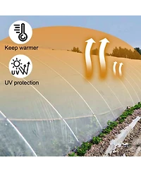 Sugift 12 x 25 Ft Uv Resistant Polyethylene Greenhouse Plastic Film 6 Mil