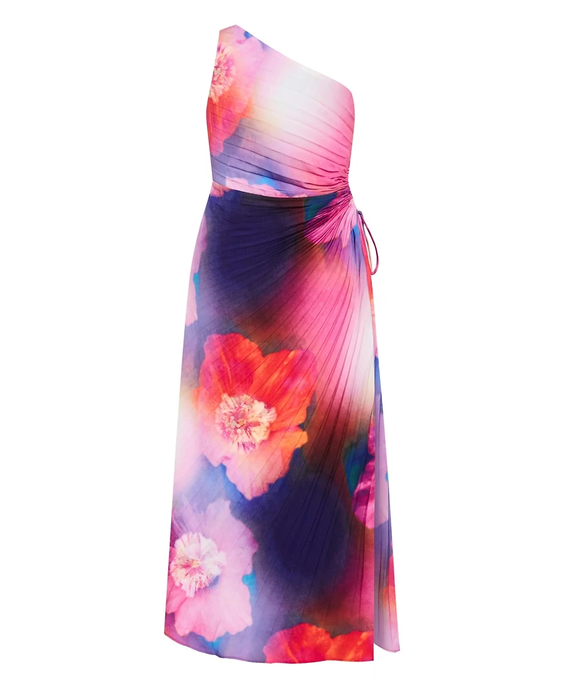City Chic Women's Firework Print Pleat Maxi Dress