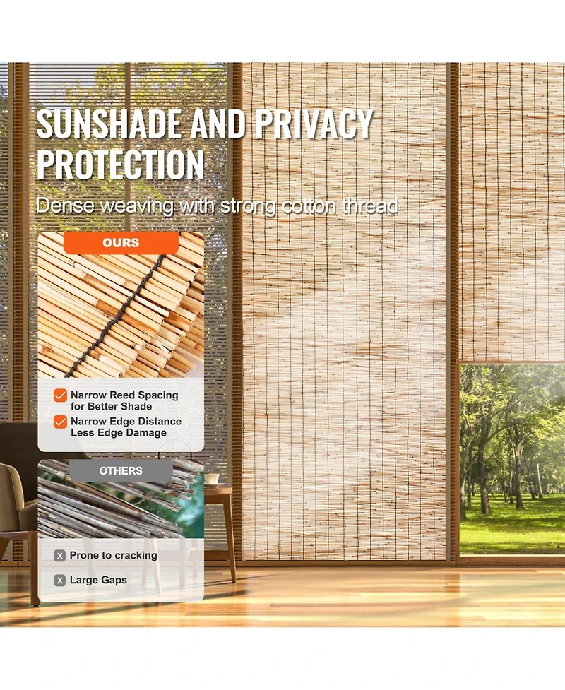 Sugift Reed Fencing 4 x 16.4 ft Decorative Privacy Screen for Outdoor Use