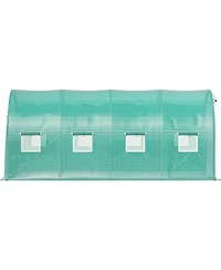Sugift Walk-in Tunnel Greenhouse 15 x 7 x 7 ft Portable With Zippered Door and 8 Mesh Windows