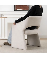 Maison Boucle Set of 2 Dining Chairs, Upholstered Armchairs, 19-Inch Seat