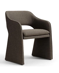 Maison Boucle Set of 2 Dining Chairs, 19-Inch Upholstered Armchairs