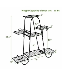 Sugift 7 Tier Metal Patio Plant Stand