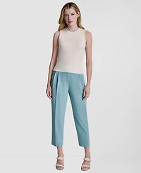 Dkny Women's Sleeveless Crochet Panel Sweater