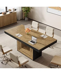 Tribesigns Modern Large Rectangular Executive Desk, 63'' Computer Desk and Writing Table