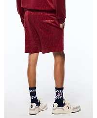 Sergio Tacchini Men's Bandiera Debossed Velour Short