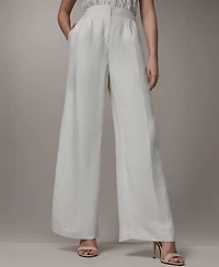 Donna Karan New York Women's Pleated Wide Leg Pants