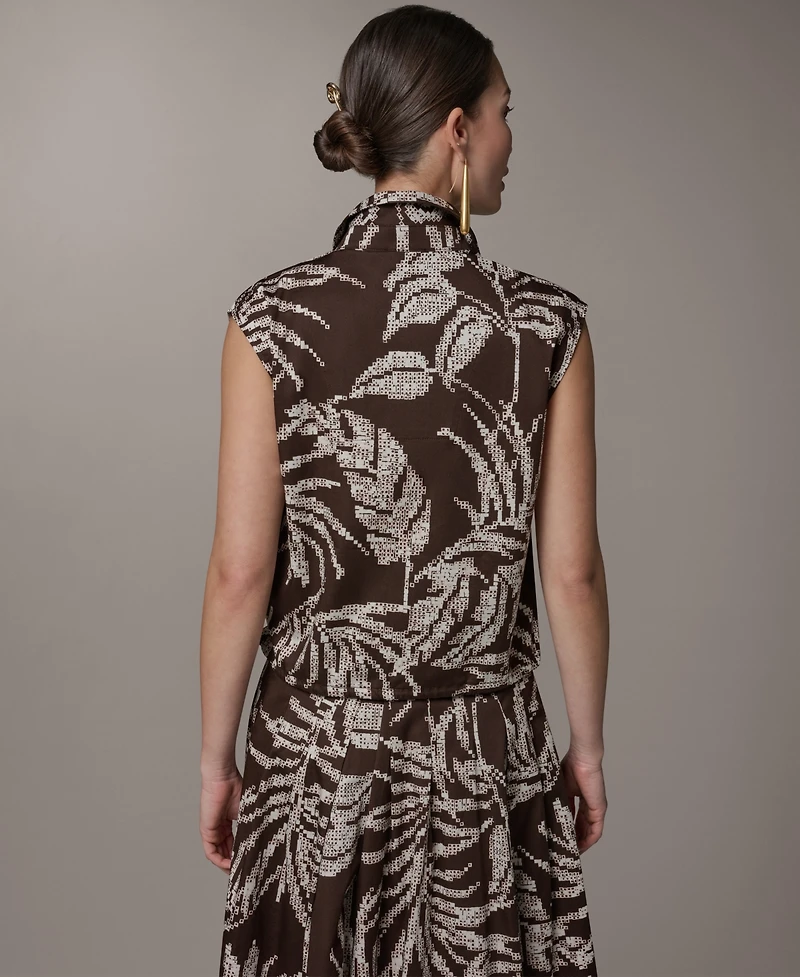 Donna Karan New York Women's Collared Neck Top