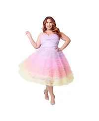 Unique Vintage Plus Tulle Sweetheart Cupcake Swing Dress