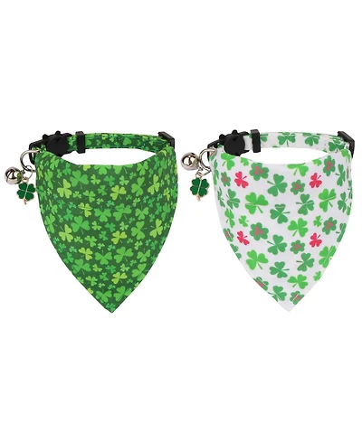 Aronkl Cat Collars Breakaway With Removable Bandana Adjustable Bunny Pattern Kitten