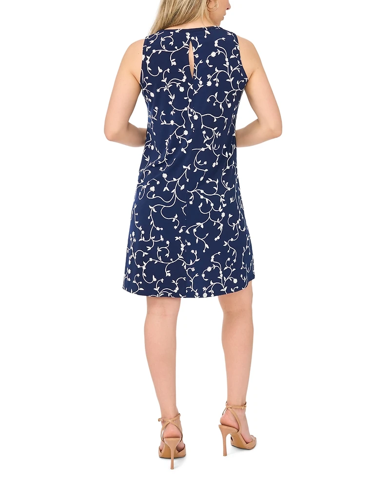 Msk Petite Sleeveless Round Neck Mini Dress