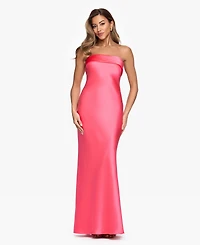 Xscape Women's Strapless Sleeveless Polyester Gown