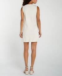 Liverpool Los Angeles Women's Striped Button-Front Shift Dress