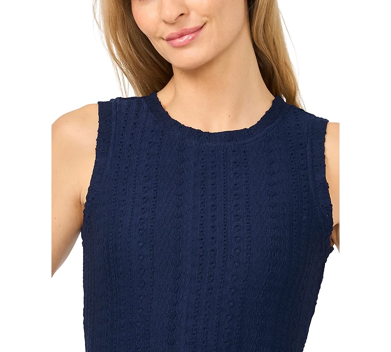 CeCe Women's Sleeveless Crewneck Midi Dress