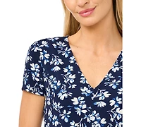 CeCe Women's Short-Sleeve V-Neck Knitted Dress