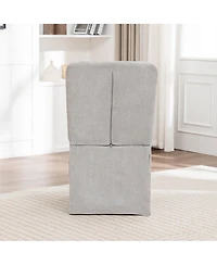 Rainsken Linen Dining Chairs Set of 2, Modern Fabric Side Chairs with Padded Seat and Backrest, Armless Upholstered Chairs for Kitchen, Living Room