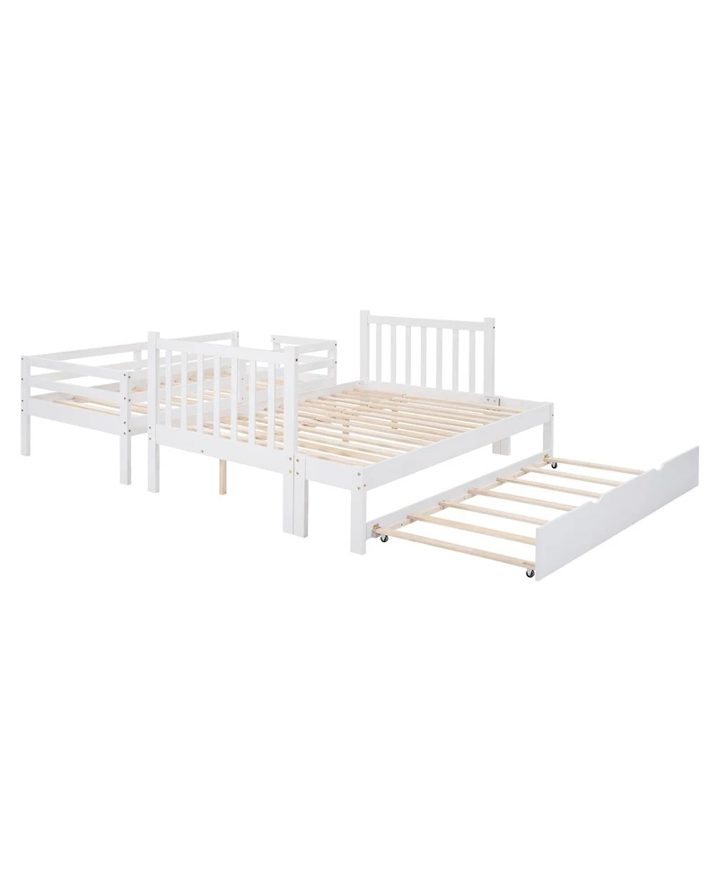 Streamdale Furniture Twin over Full Bunk Bed with Twin Size Trundle