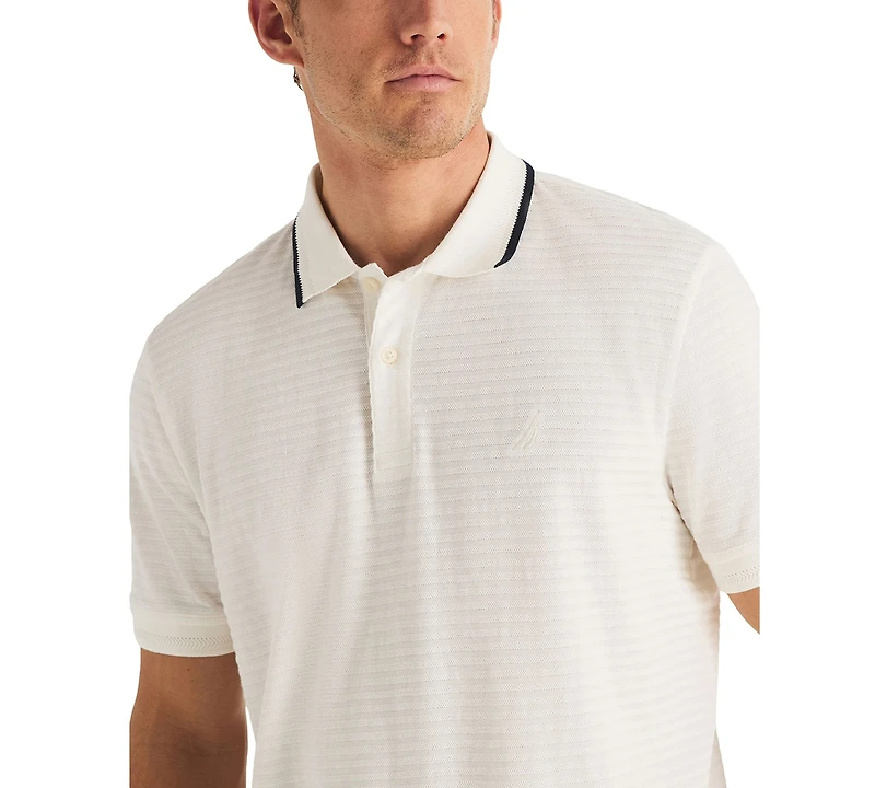 Nautica Men's Short-Sleeve Jacquard Polo Shirt