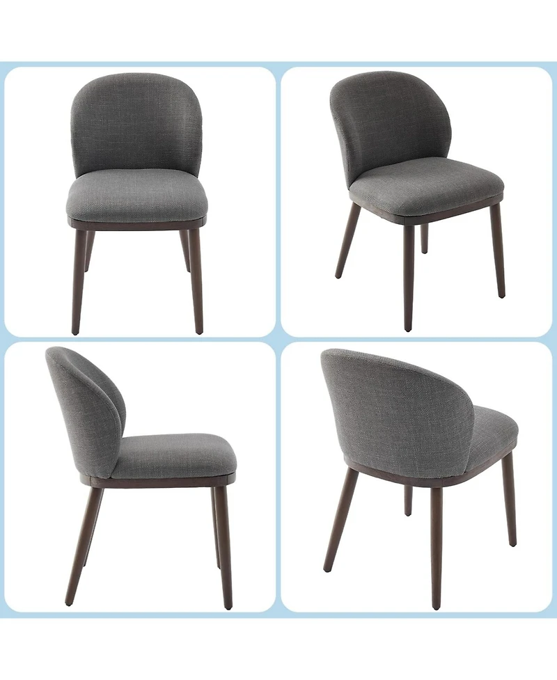 gaomon Set of 6 Modern Upholstered Kitchen Chairs with Ergonomic Back Support