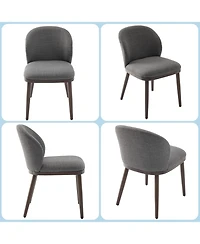 gaomon Set of 6 Modern Upholstered Kitchen Chairs with Ergonomic Back Support