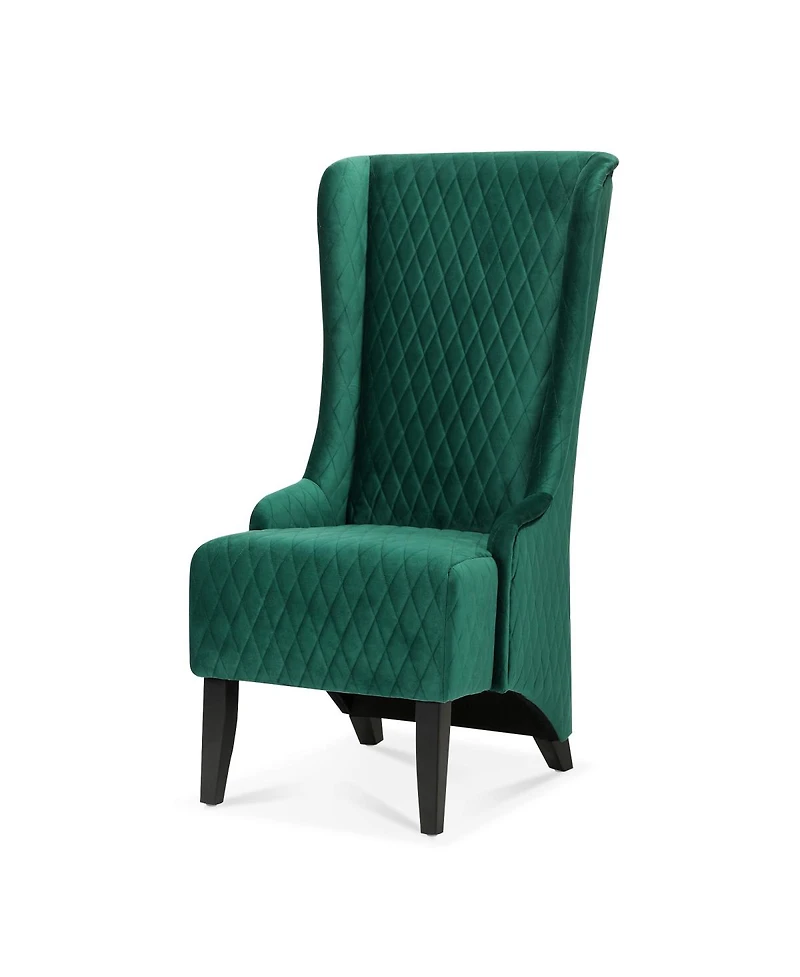 Streamdale Furniture Velvet High-Back Accent Chair