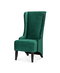 Streamdale Furniture Velvet High-Back Accent Chair