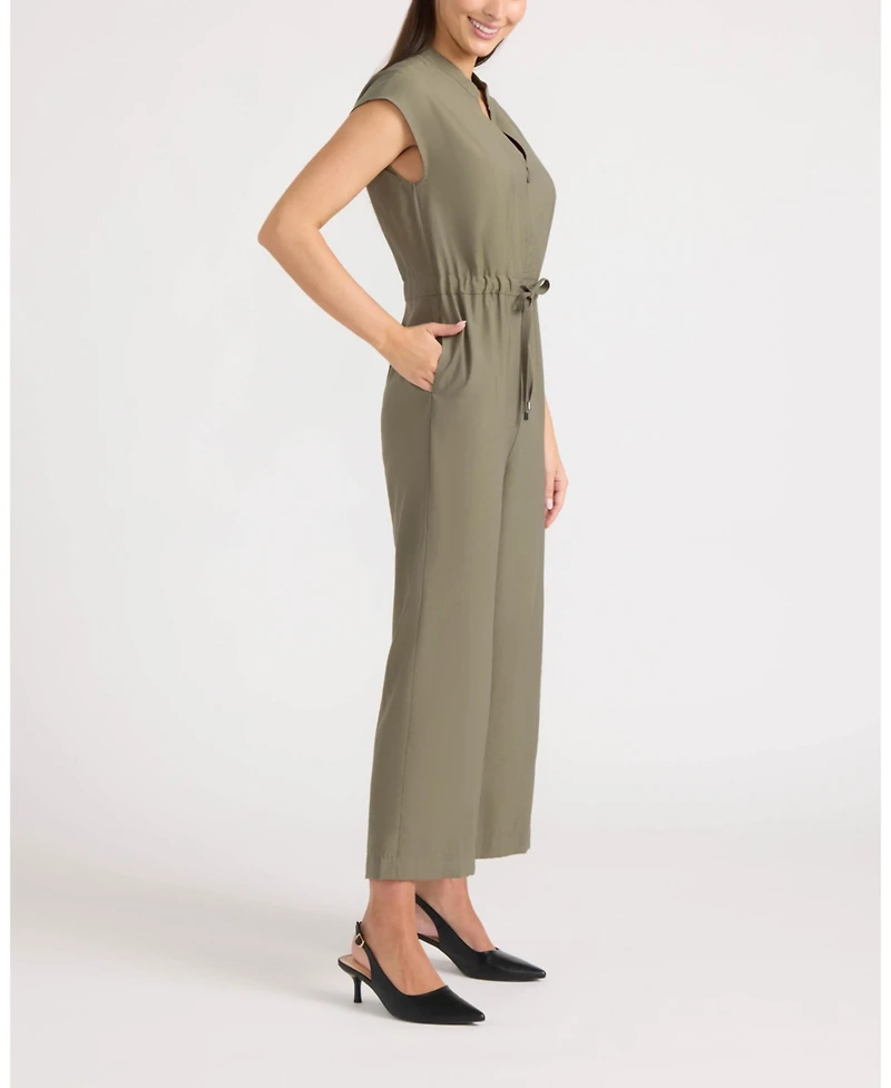 Ellen Tracy Women's Crinkle Jumpsuit