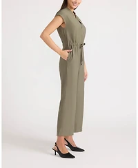 Ellen Tracy Women's Crinkle Jumpsuit